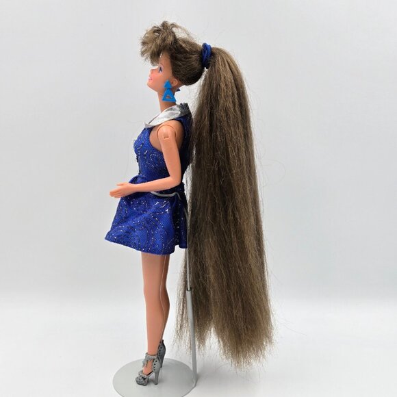 Totally Hair Barbie Doll Brunette 1991 1117 Mattel Read - Picture 5 of 15